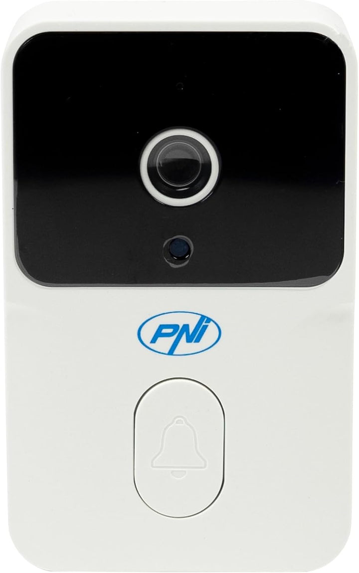 PNI Safe Haus IDB12 Video-Türklingel, WiFi, Nachtsicht, IP54, eingebaute Batterie, Steuerung mit Tuy