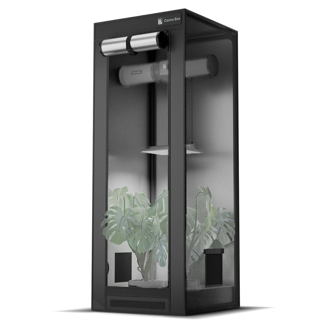 Growzelt 60x60x160 cm, Lichtdichte Gewächshaus, 1680D Hohe Reflektivität Mylar, Growbox mit abnehmba