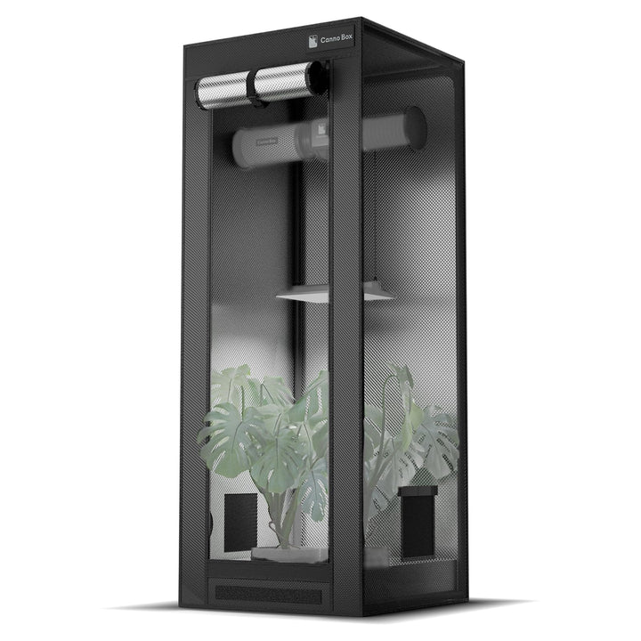 Growzelt 60x60x160 cm, Lichtdichte Gewächshaus, 1680D Hohe Reflektivität Mylar, Growbox mit abnehmba