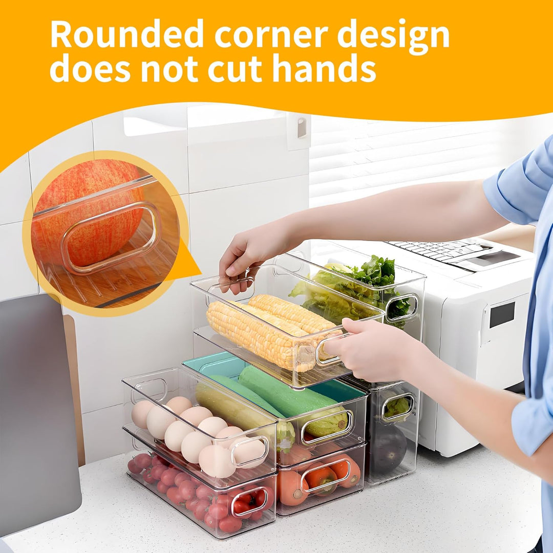 Kühlschrank Organizer Set,10er Set (2 Grösse) Kühlschrank Organizer,Küchen Organizer,Geeignet für Kü