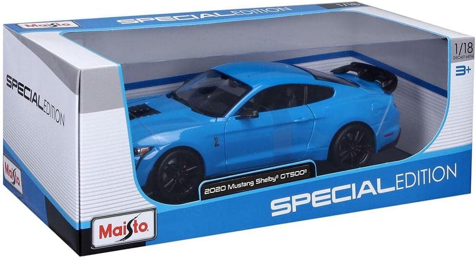 Maisto Mustang Shelby GT500 (2020): Modellauto im Massstab 1:18, Türen, Kofferraum und Motorhaube zu