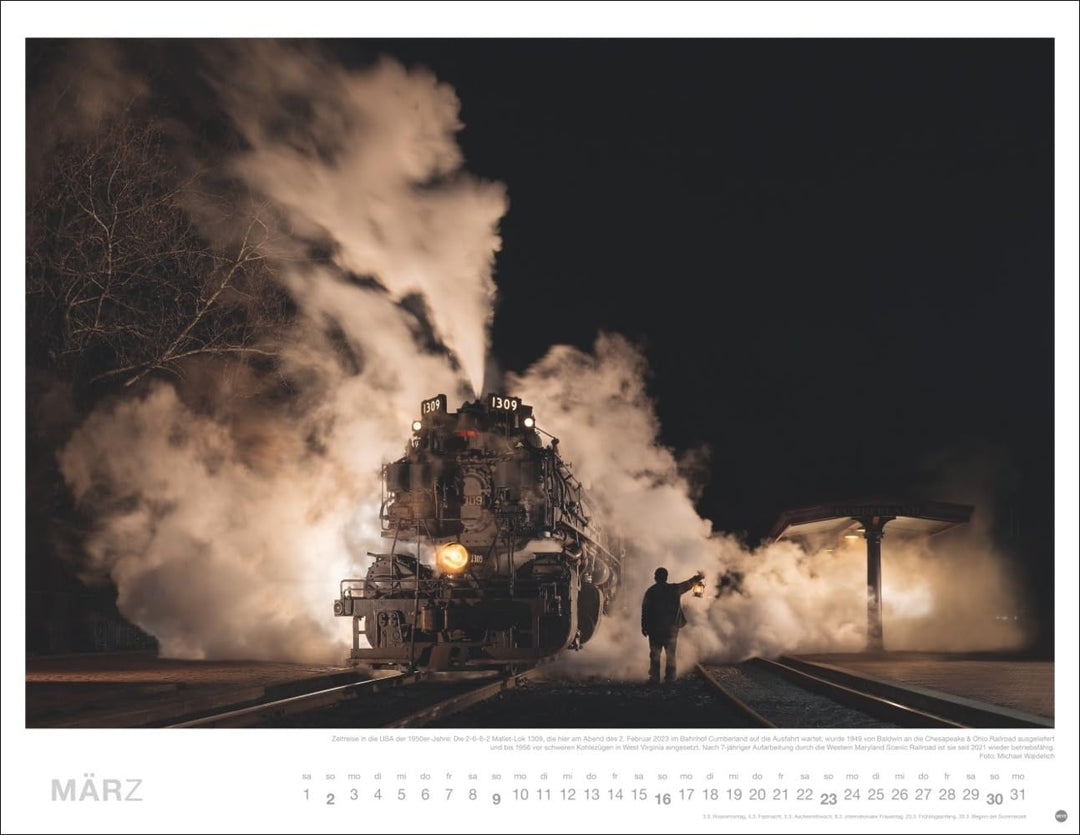 Eisenbahn Romantik Posterkalender 2025: Besonderer Wandkalender mit 12 traumhaften Fotos von seltene