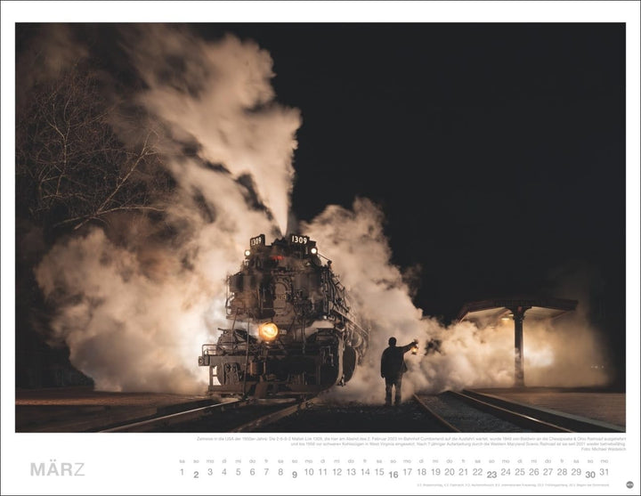 Eisenbahn Romantik Posterkalender 2025: Besonderer Wandkalender mit 12 traumhaften Fotos von seltene
