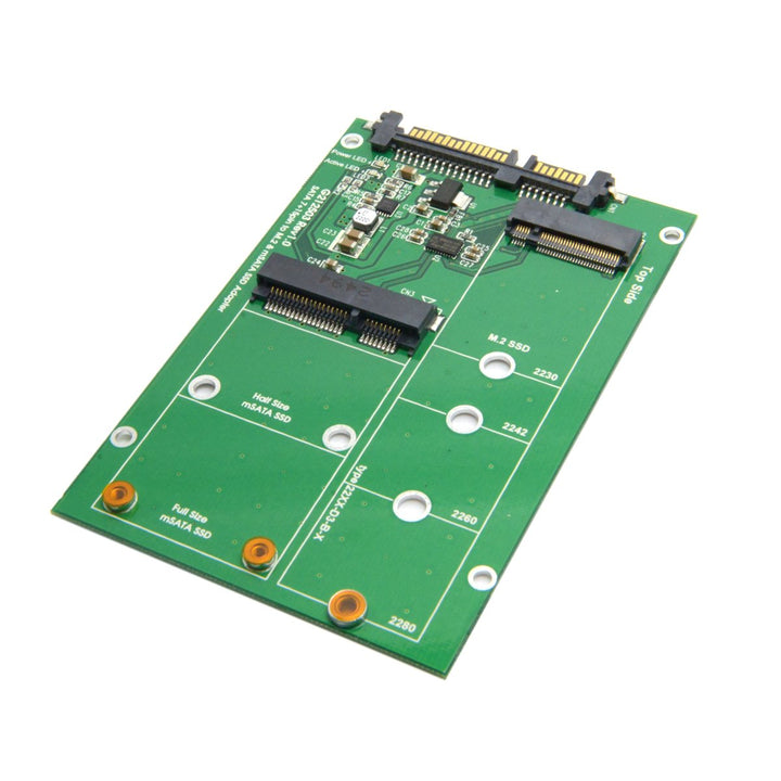 CY USB 3.0 to SATA Adapter 22pin 2.5" Hard Disk to 2 in 1 Combo Mini PCI- E 2 Lane M.2 NGFF & mSATA