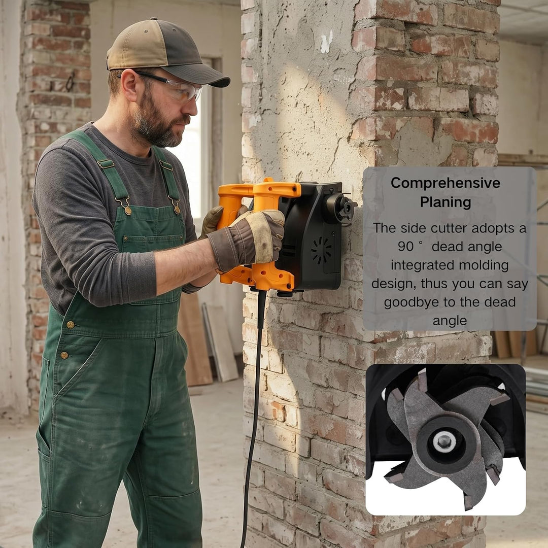 Betonfräse Elektrische 1200W, 1000-4000r/min Tragbares Putzfräse Mauerfräse mit 26 Klingen, 1-4mm Ho
