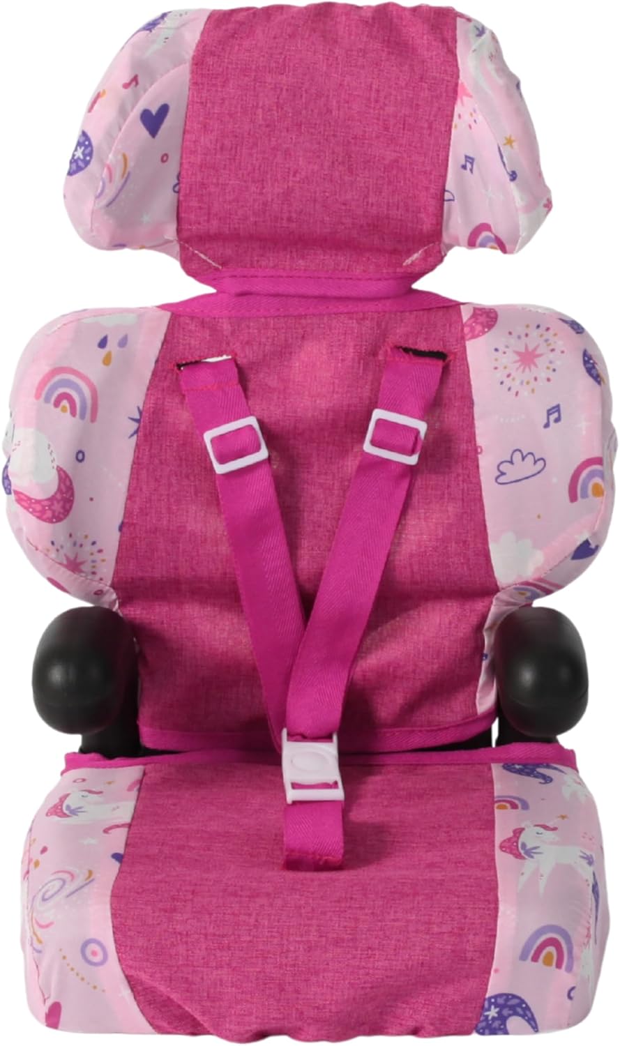 Bayer Chic 2000 - Puppenautositz für Babypuppen, Puppenzubehör, Autositz für Puppen, Einhorn, pink