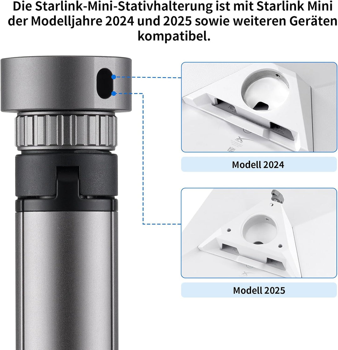 Selens Starlink Mini Stativ mit Adapter, Alu Höhenverstellbar für Camping