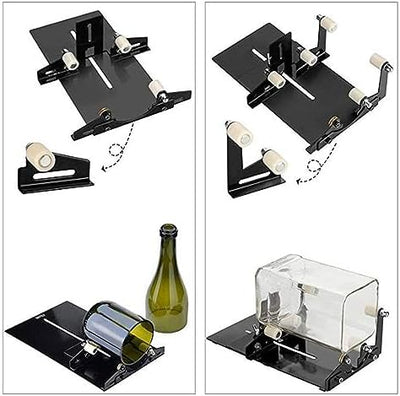 Glasschneider für Flaschen, Rund und Eckig Flaschenschneider, Breite Verstellbereichs 0,8 Zoll - 2,7