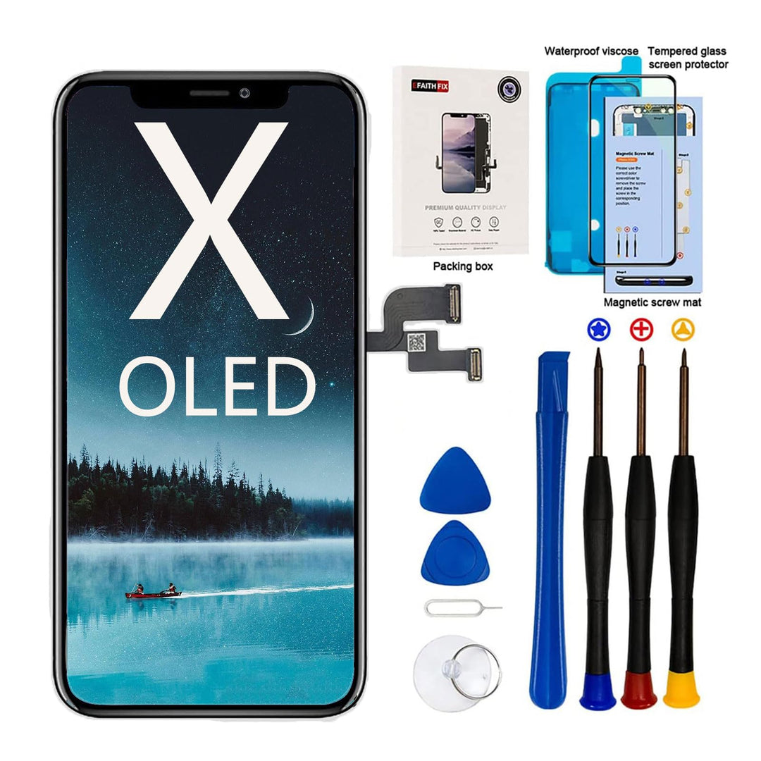 EFAITH für iPhone X Display OLED Ersatz Bildschirm 5,8" Full HD 3D Touchscreen Digitalisierer mit Re