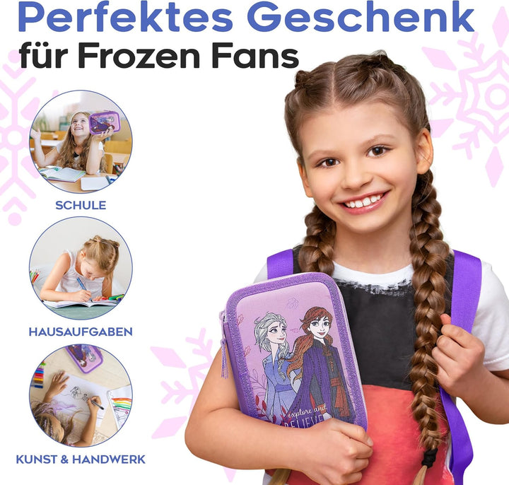 Disney Federmäppchen Mädchen Die Eiskönigin Stitch Federtasche Mädchen Gefüllt Schulmäppchen 2 3 Fäc