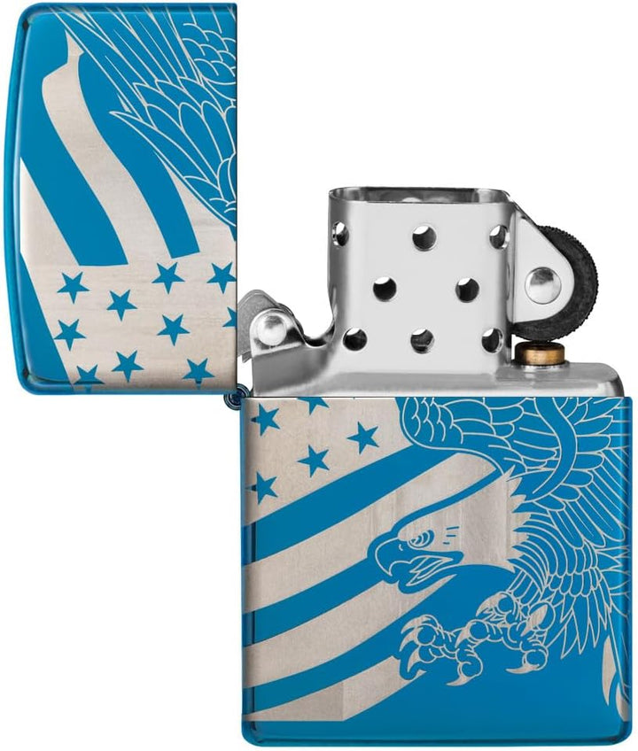 Zippo Adlerfeuerzeuge High Polish Blue, High Polish Blue