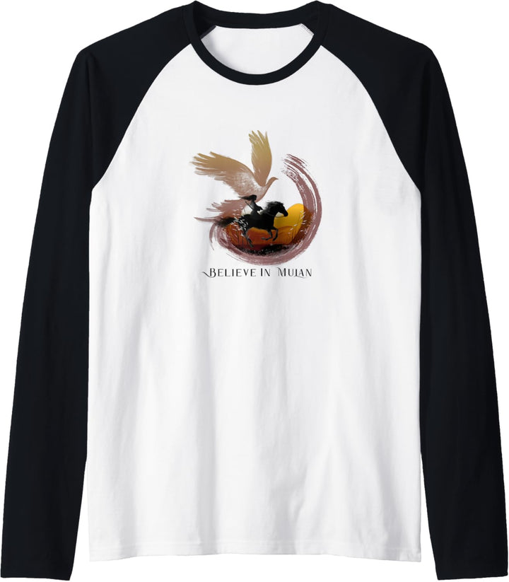 Mulan Live Action Believe In Mulan Water Color Collage Raglan