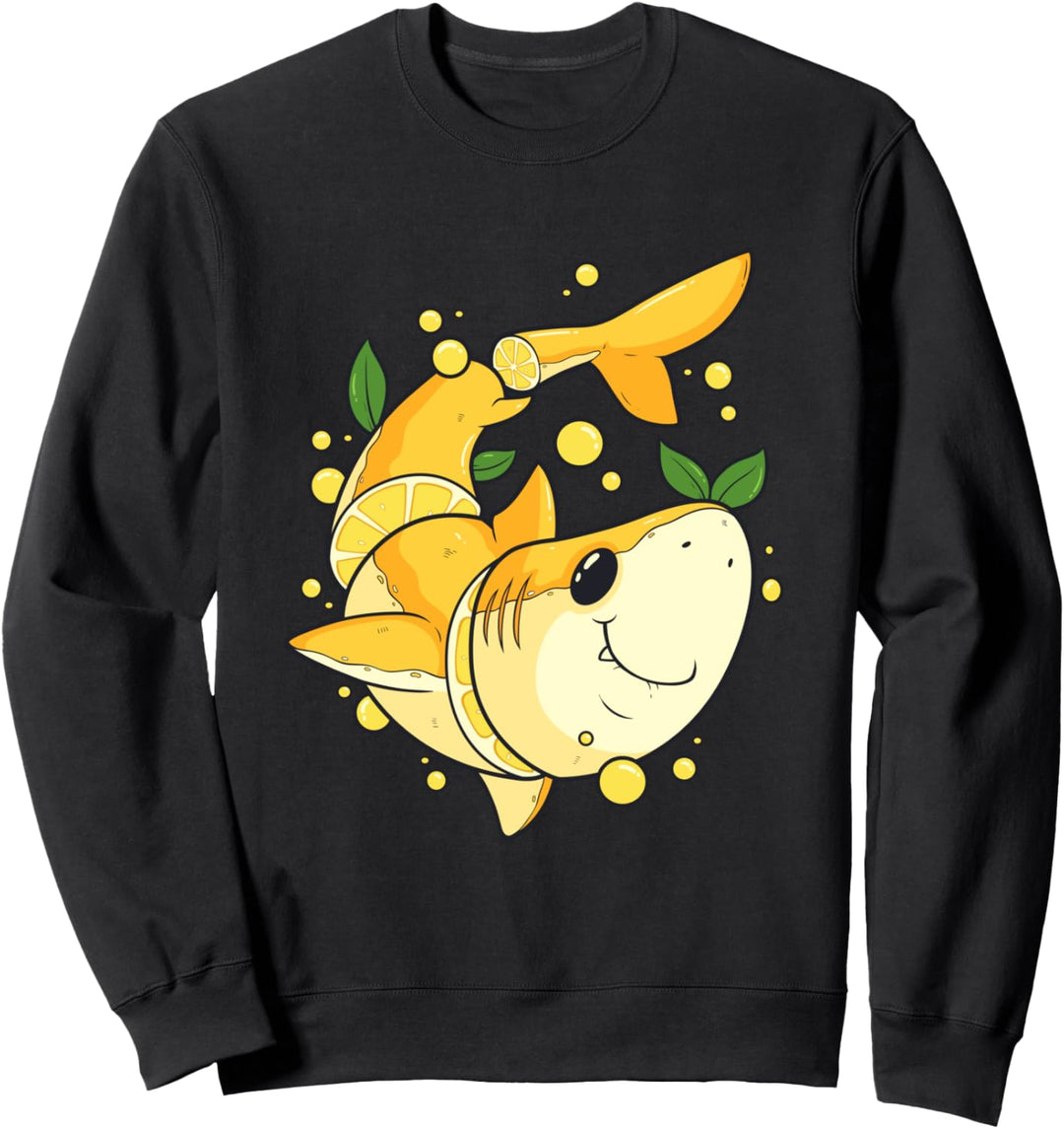 Lustige gehackte Zitrone Hai Wortspiel Hai Geschenk Sweatshirt