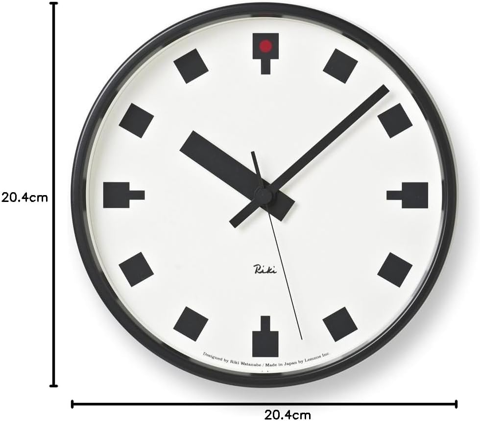 Lemnos WR12-04 Riki- Hibiya Clock klein Durchmesser: 20,4 cm, Durchmesser: 20,4 cm