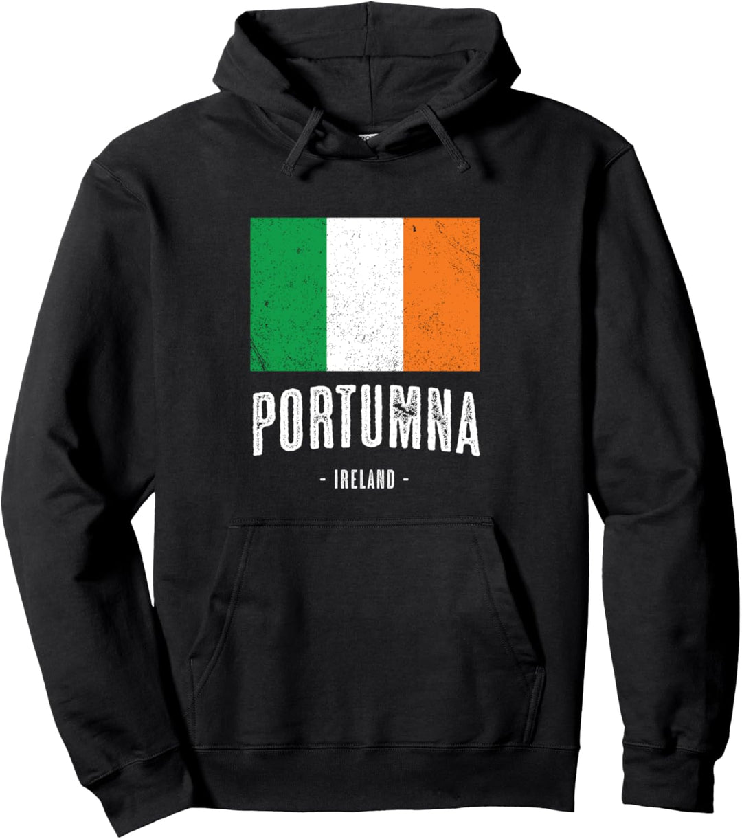 Stadt von Portumna - Irland | Irische Flagge Souvenir - Pullover Hoodie