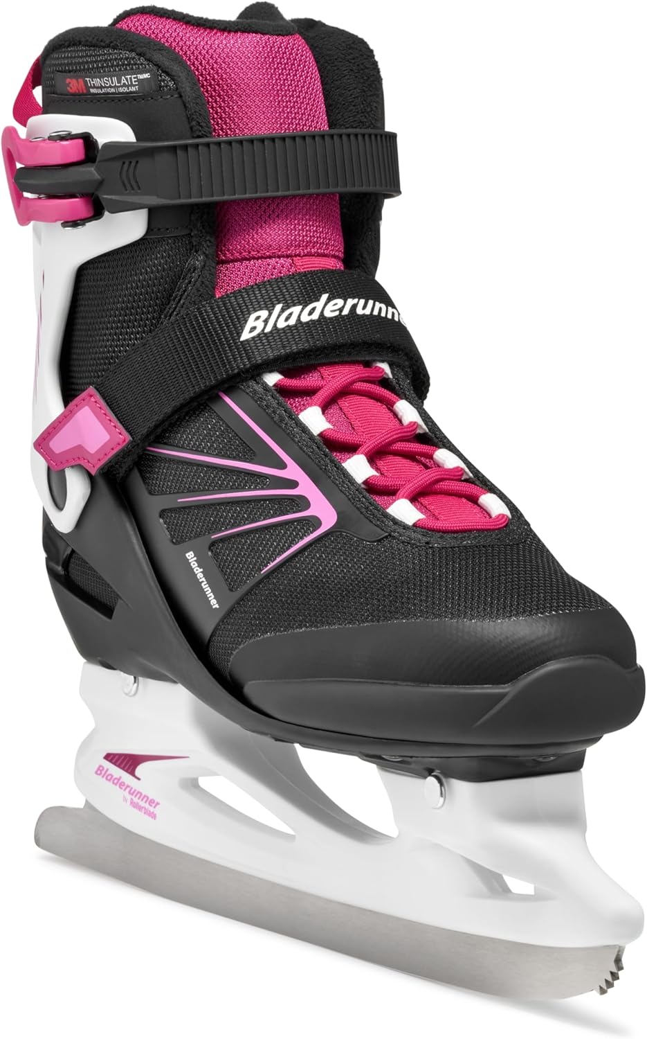 Bladerunner Igniter XT Ice W Allround-Schlittschuh für Freizeitläufer, Damen, Schwarz/Fuchsia 42.5 (