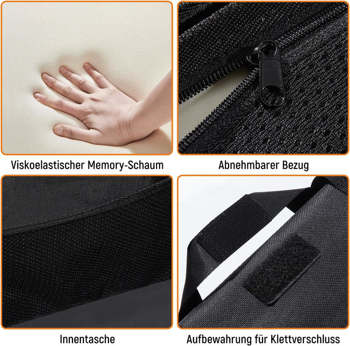2-in-1 Klappbarer Kofferraum-Organizer mit Lendenkissen-Funktion - Robuste faltbare Box als Sitz- un