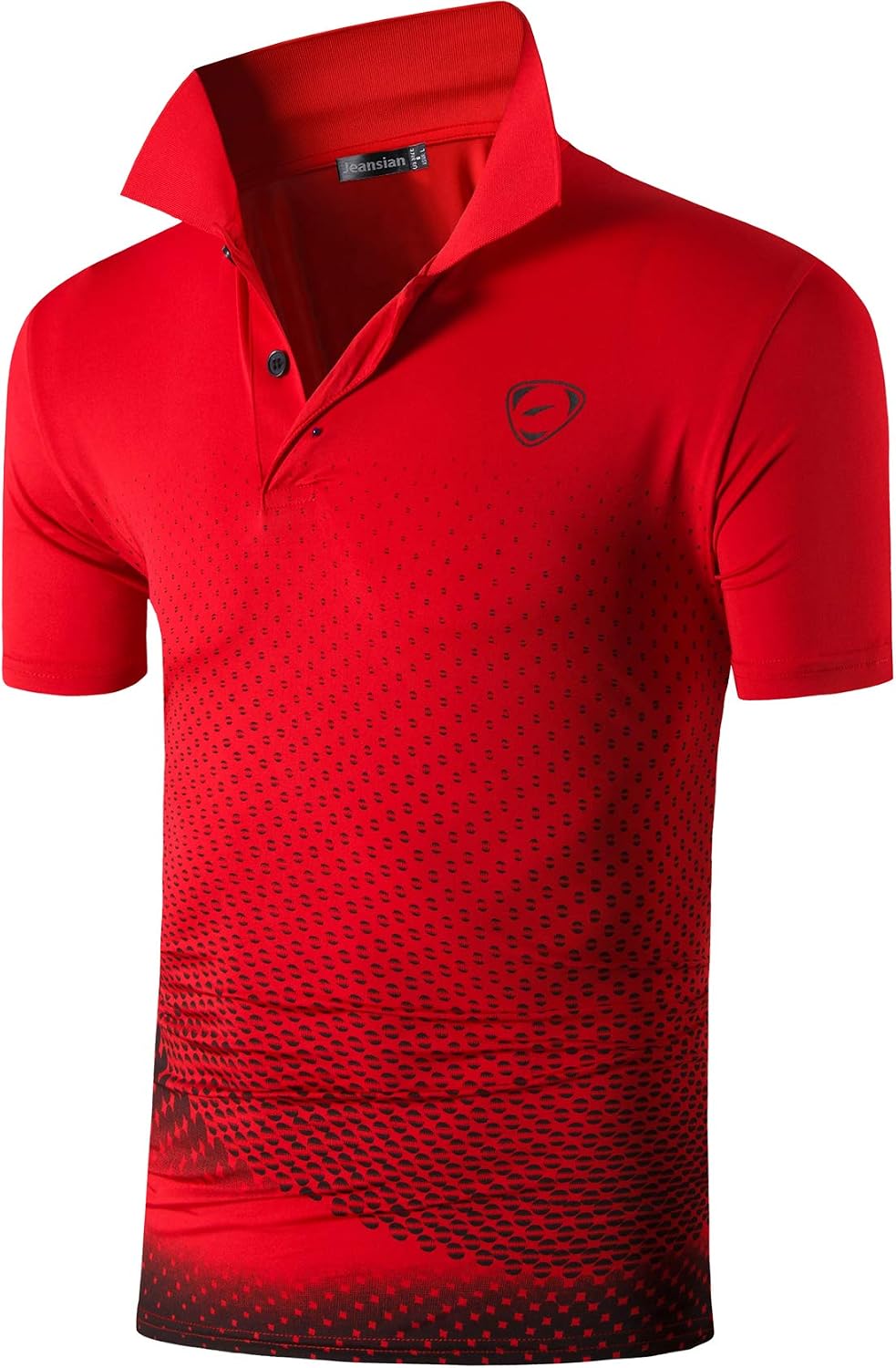 Jeansian LSL195 Herren-Poloshirt, kurzärmelig, Sport-Poloshirt, Golf, Tennis, Pickleball S Lsl195_re