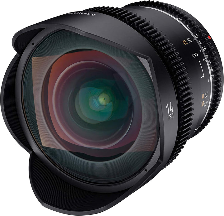 Samyang MF 14mm T3,1 VDSLR MK2 Canon EF – lichtstarkes T3,1 Ultraweitwinkel Cine- und Video Objektiv