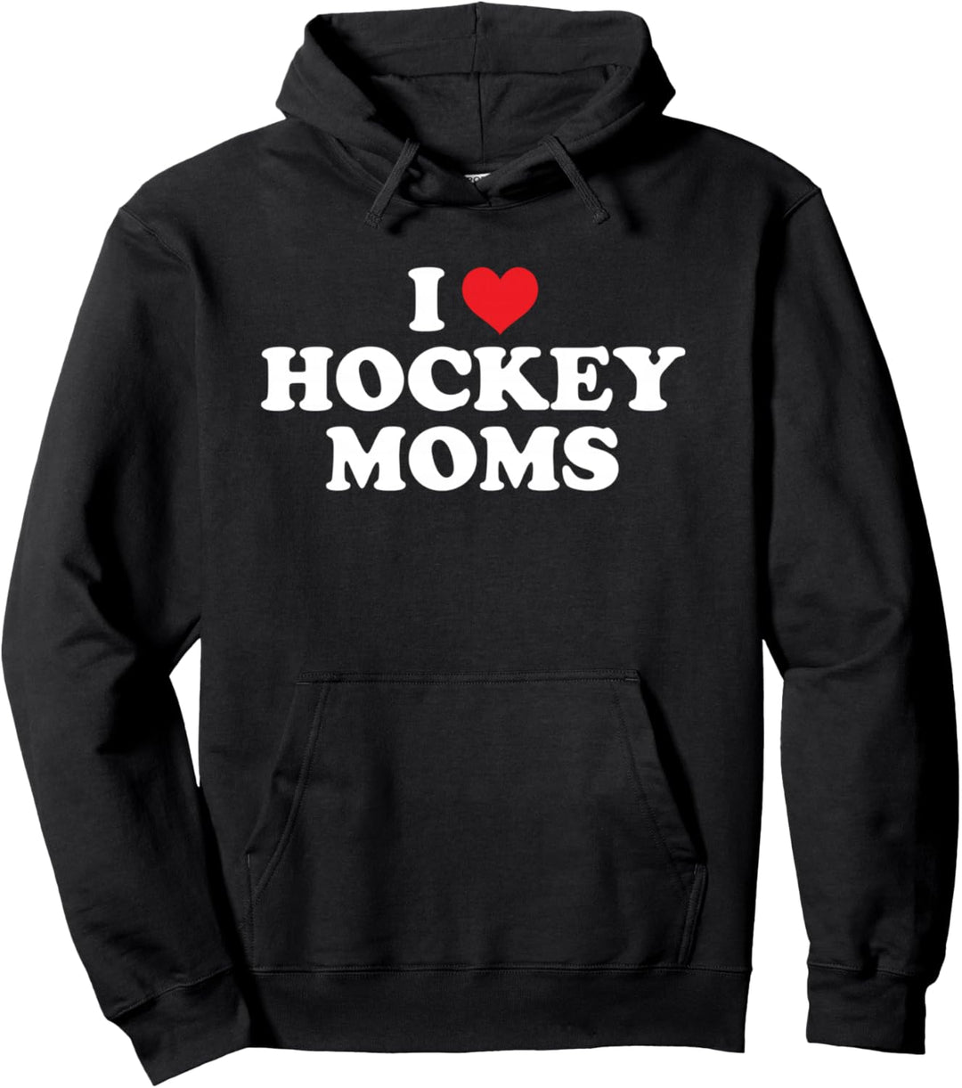 Lustiges Design "I Love Hockey Moms" Pullover Hoodie
