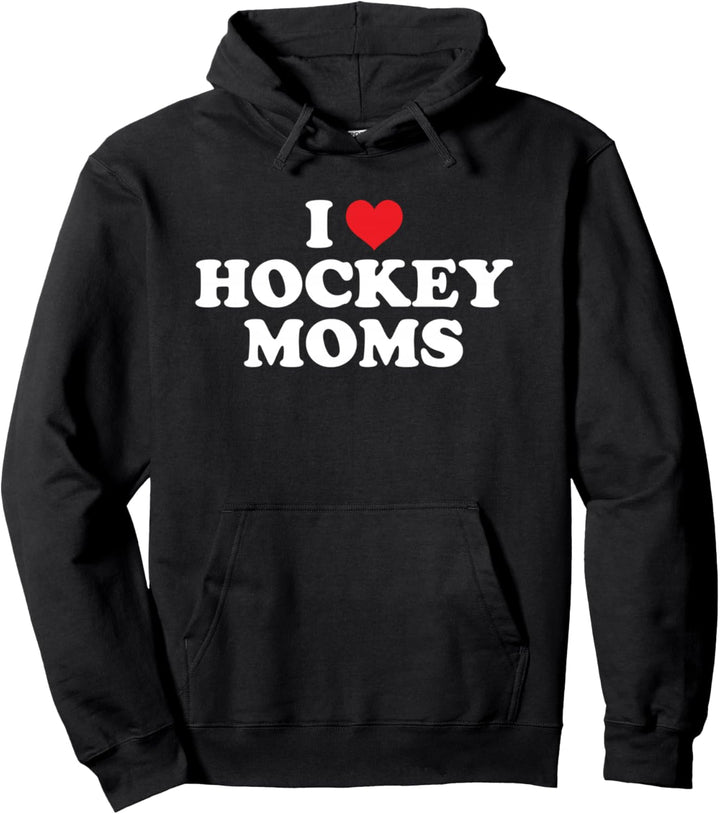 Lustiges Design "I Love Hockey Moms" Pullover Hoodie