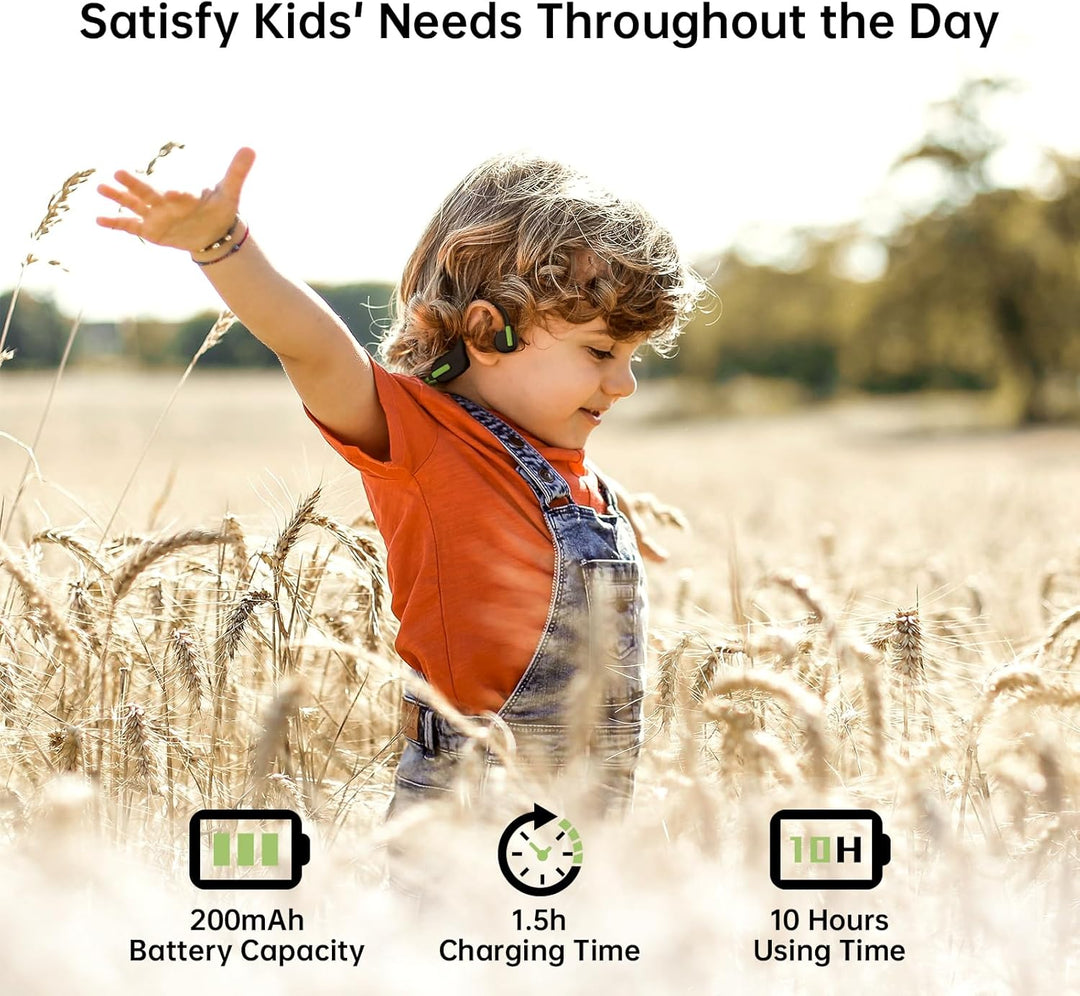 LOBKIN Kinder Kopfhörer Open Ear, Bluetooth 5.3 Kinder Luftleitung Wireless Lightweight Earbuds IPX5