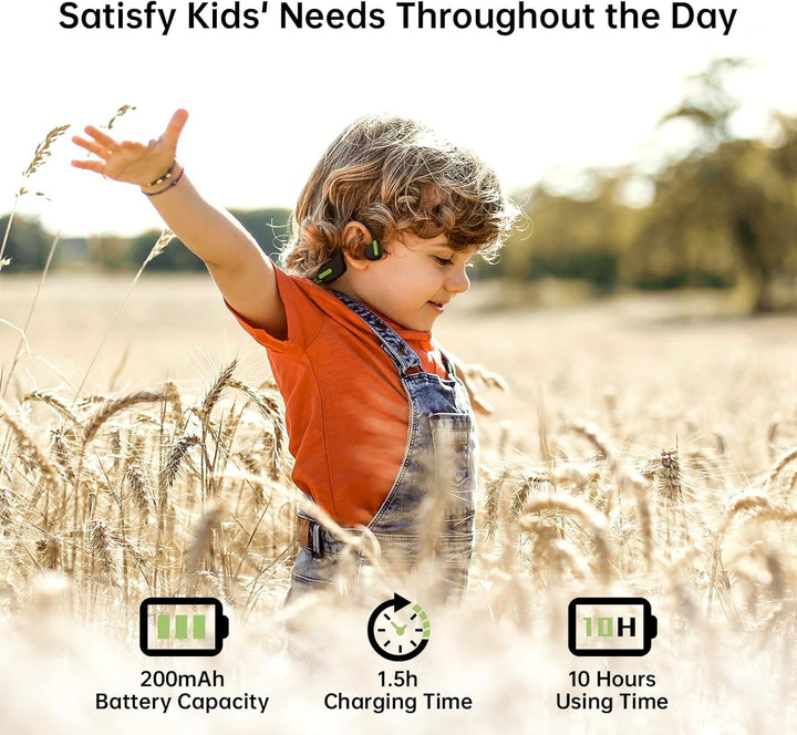 LOBKIN Kinder Kopfhörer Open Ear, Bluetooth 5.3 Kinder Luftleitung Wireless Lightweight Earbuds IPX5