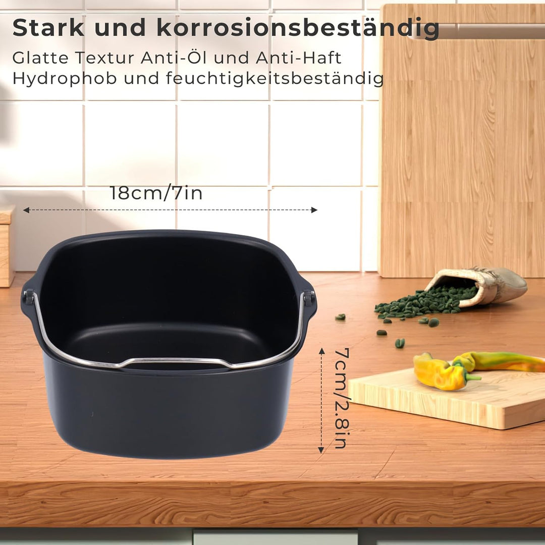 Form Für Heissluftfritteuse, Backform Kuchenform Airfryer zubehör Kuchenpfanne Brotbackkorb Kuchenfa