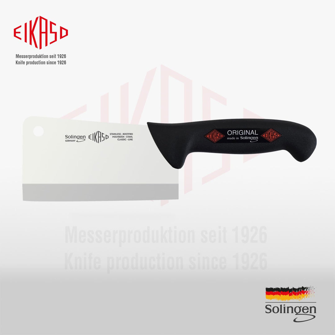 Solingen Eikaso Profi Hackbeil (16 cm mit kleinerem Griff) für Knochen und Fleisch, geeignet als Hac