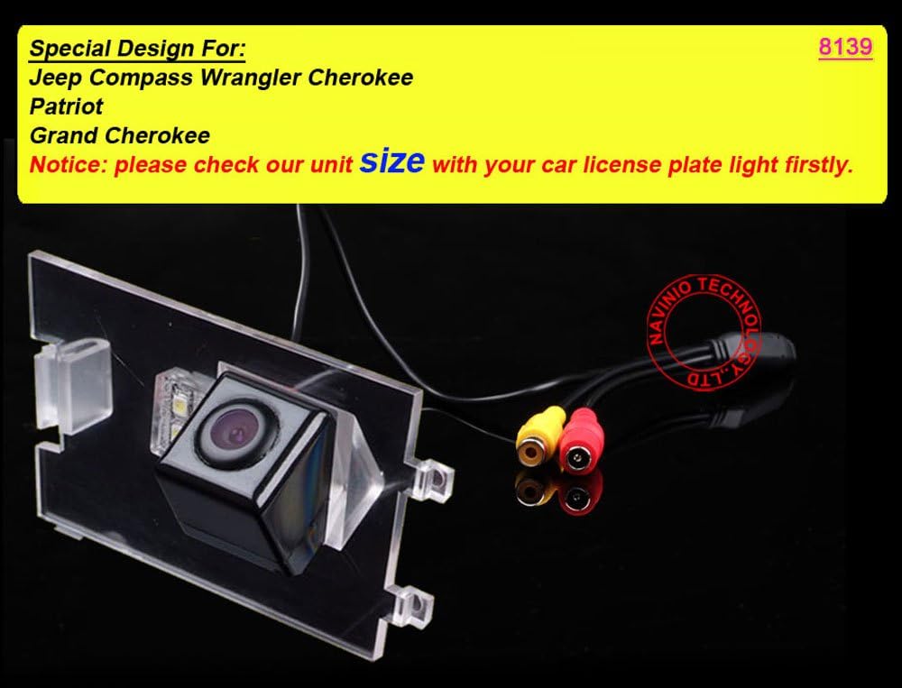 Einparkkamera Wasserdicht Nachtsicht HD Rückfahrkamera Ersatz für Jeep Compass Wrangler Cherokee/Pat