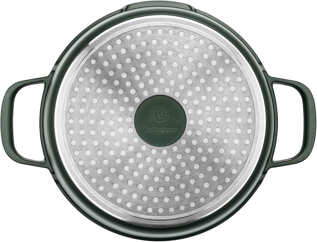 Westinghouse PERFORMANCE SERIES Schmorpfanne mit Deckel, Grosse Bratpfanne 32 cm für Induktion & all