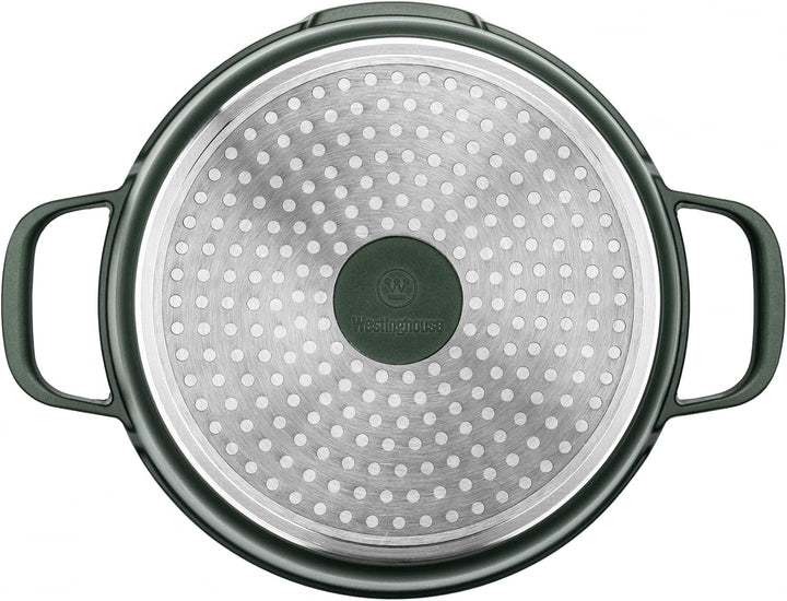 Westinghouse PERFORMANCE SERIES Schmorpfanne mit Deckel, Grosse Bratpfanne 32 cm für Induktion & all