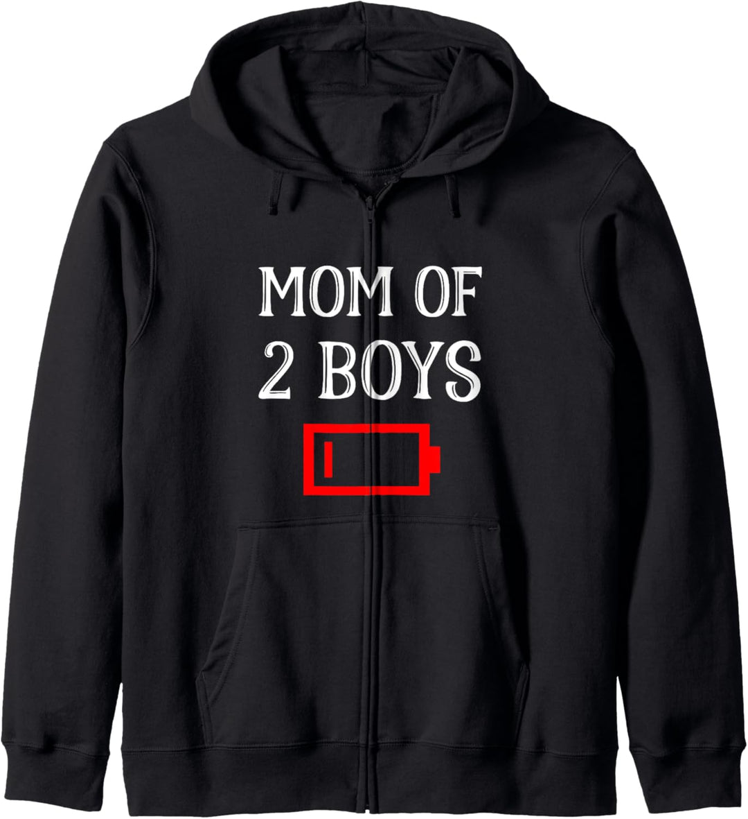 Müde Mutter Von 2 Jungen Mutter Von Zwei Söhnen Funny Low Kapuzenjacke