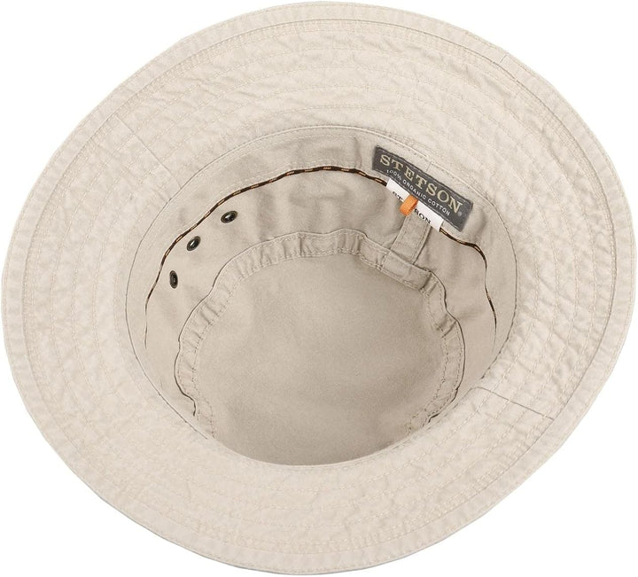 Stetson Reston Freizeithut Damen/Herren (Kophöhe ca. 9cm) - Schlapphut aus Bio-Baumwolle Packable -