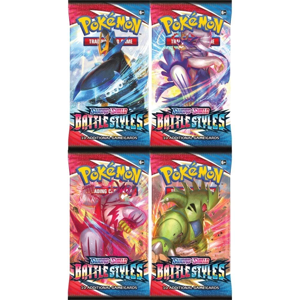 Pokemon Karten Booster Packs (4 Verschiedene Modelle) - Battle Styles - Englisch