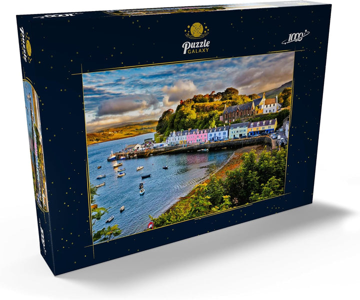Blick auf Portree vor Sonnenuntergang, Isle of Skye, Schottland - Premium 1000 Teile Puzzle - MyPuzz
