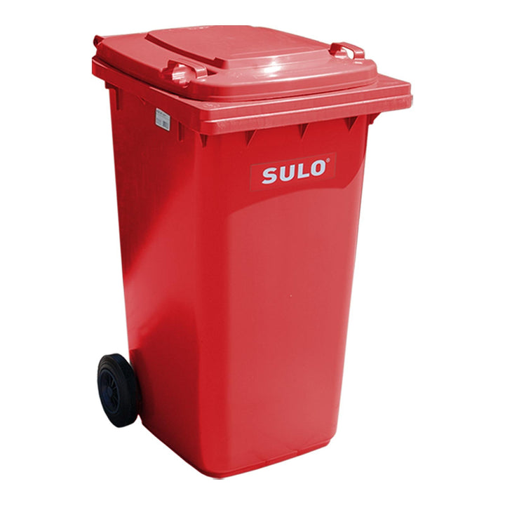 Sulo Mülltonne 80 L, rot, Mülltonne, Recycling Bin, Müll Container mit Deckel, Selective Sortieren (