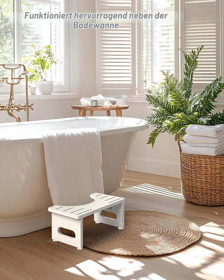 Toilettenhocker Holz – WC Hocker fur Erwachsene – Toilettenhocker Holz Klappbar - Squatty Kackhocker