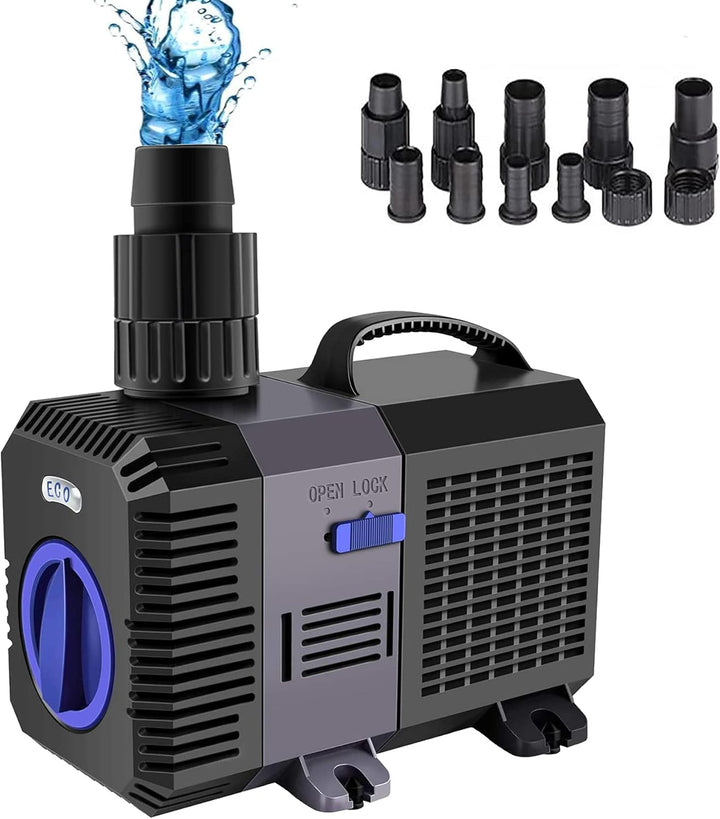 YAOBLUESEA Eco Teichpumpe Filterpumpe, Gartenteichpumpen Wasserpumpe Koiteich Bachlaufpumpe Teichpum