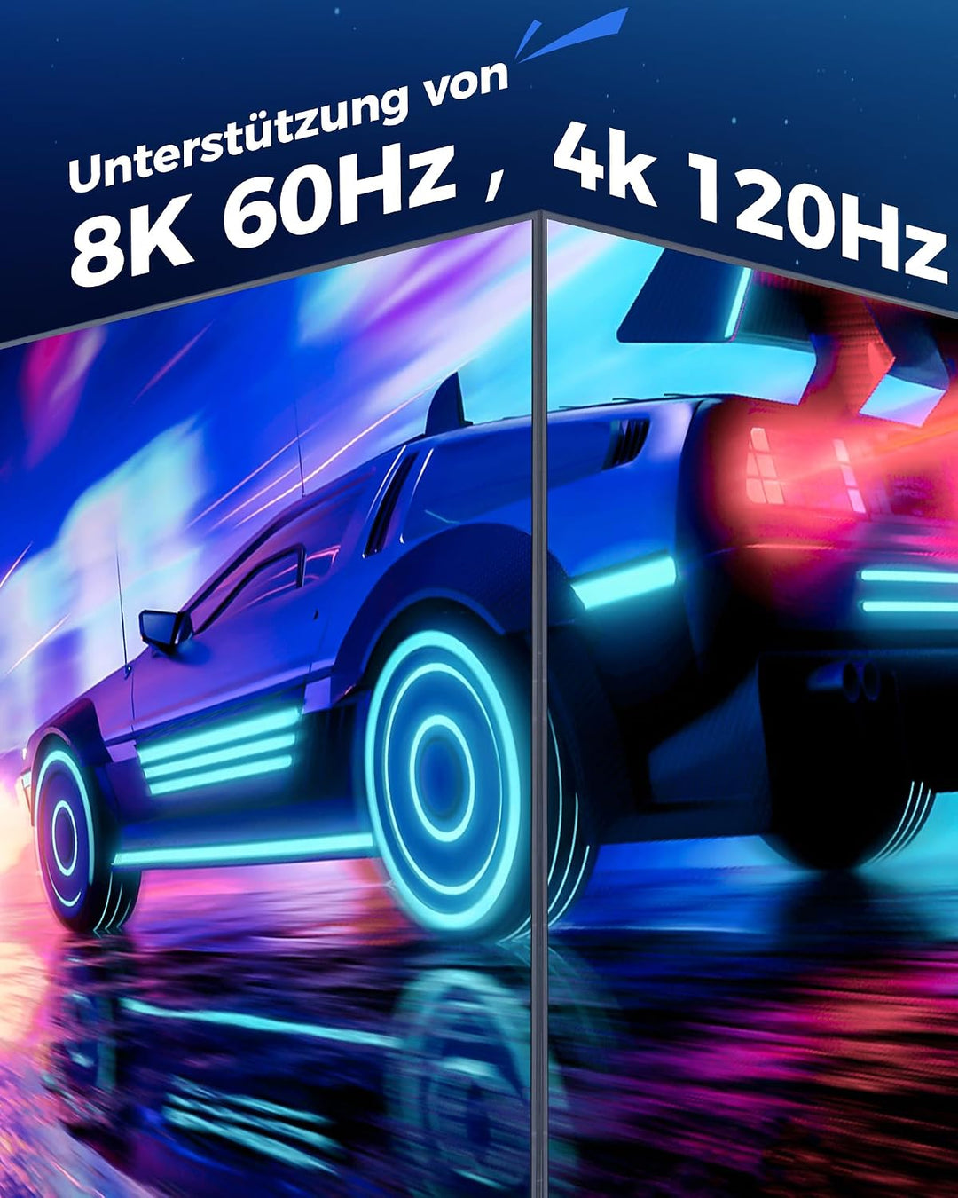 Cratree HDMI Kabel 7.5 Meter lang - 48Gbps HDMI 2.1, Ultra High Speed HDMI Geflochtenes Kabel 4K 120