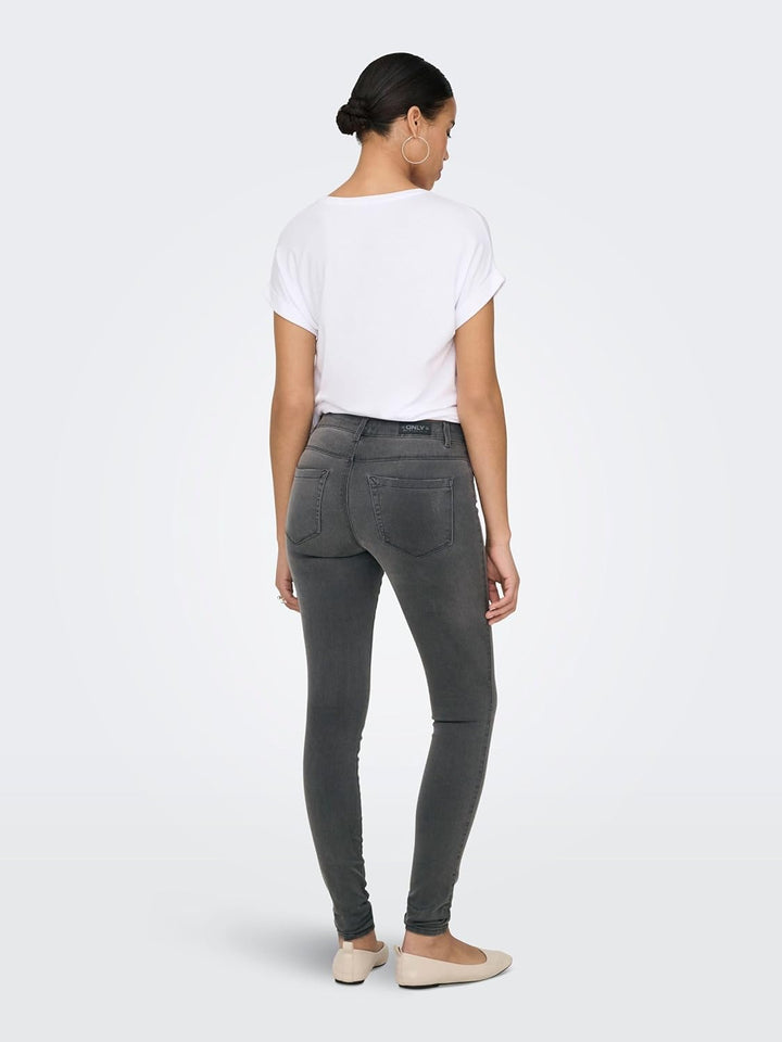 ONLY Female Skinny Jeans ONLROYAL Mittlere Taille Skinny Fit Jeans, XS / 34L Grau (Dark Grey Denim)