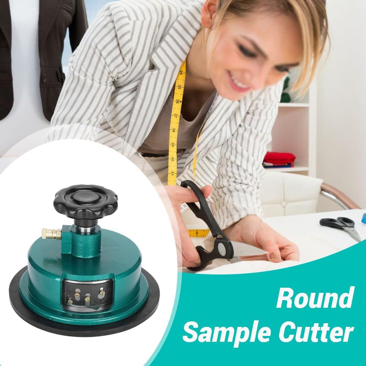 Runder Probenschneider 100 qm Runder Karton Stoffprobenschneider,90 Grad drehbare Schneidsperre für