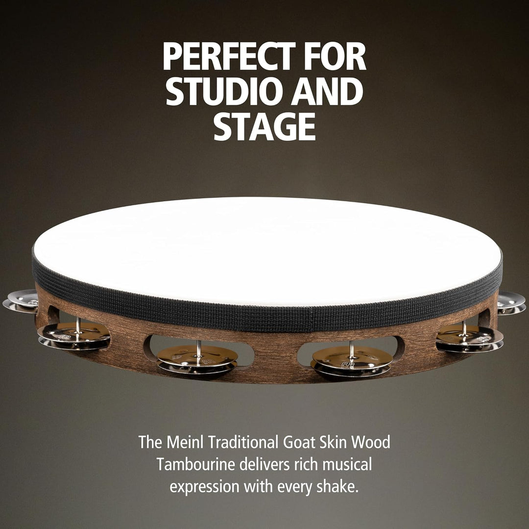 MEINL Percussion Vintage Holztambourine - 2reihig/ Walnut Brown (TA2V-WB)