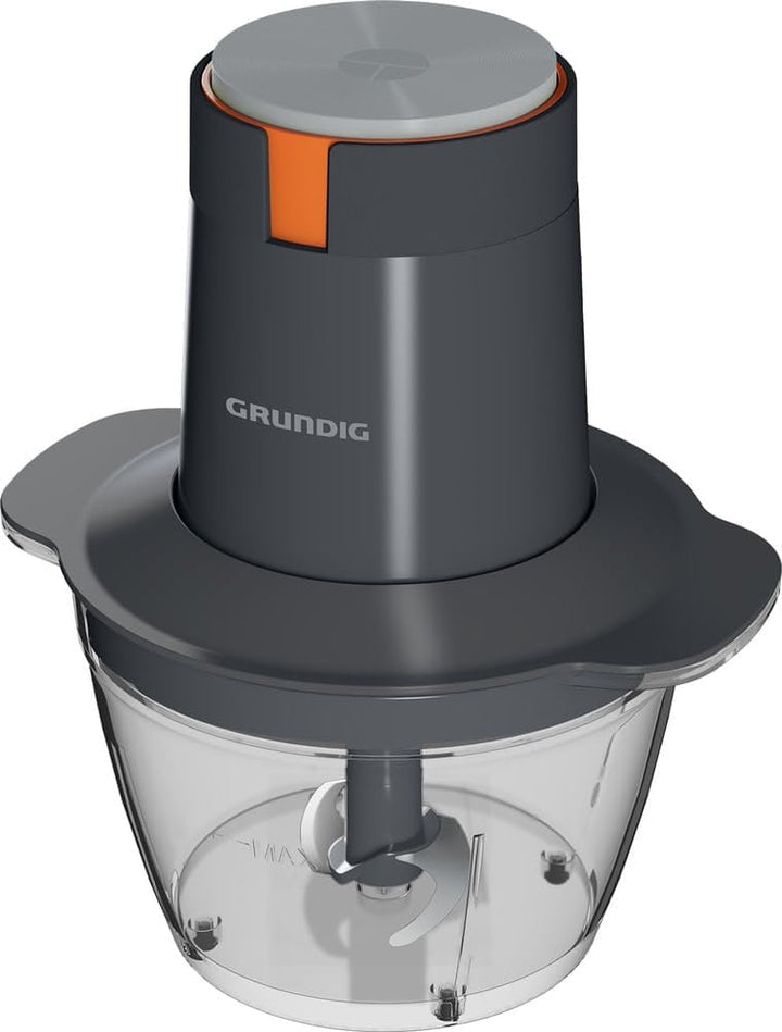 Grundig CH 5320 Multi-Zerkleinerer, 500 Watt, 2 Edelstahlmesser, 0,5 l Glasbehälter, 2 Stufen, Anti-