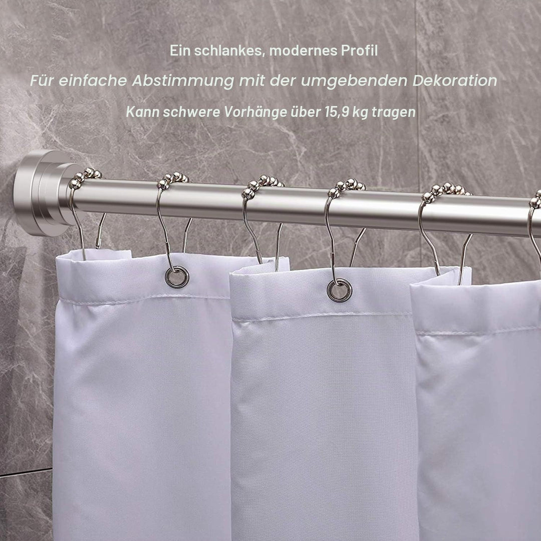 Teleskopstange Siler 120cm-290cm Duschvorhangstange ohne Bohren aus Edelstahl ausziehbare Kleidersta