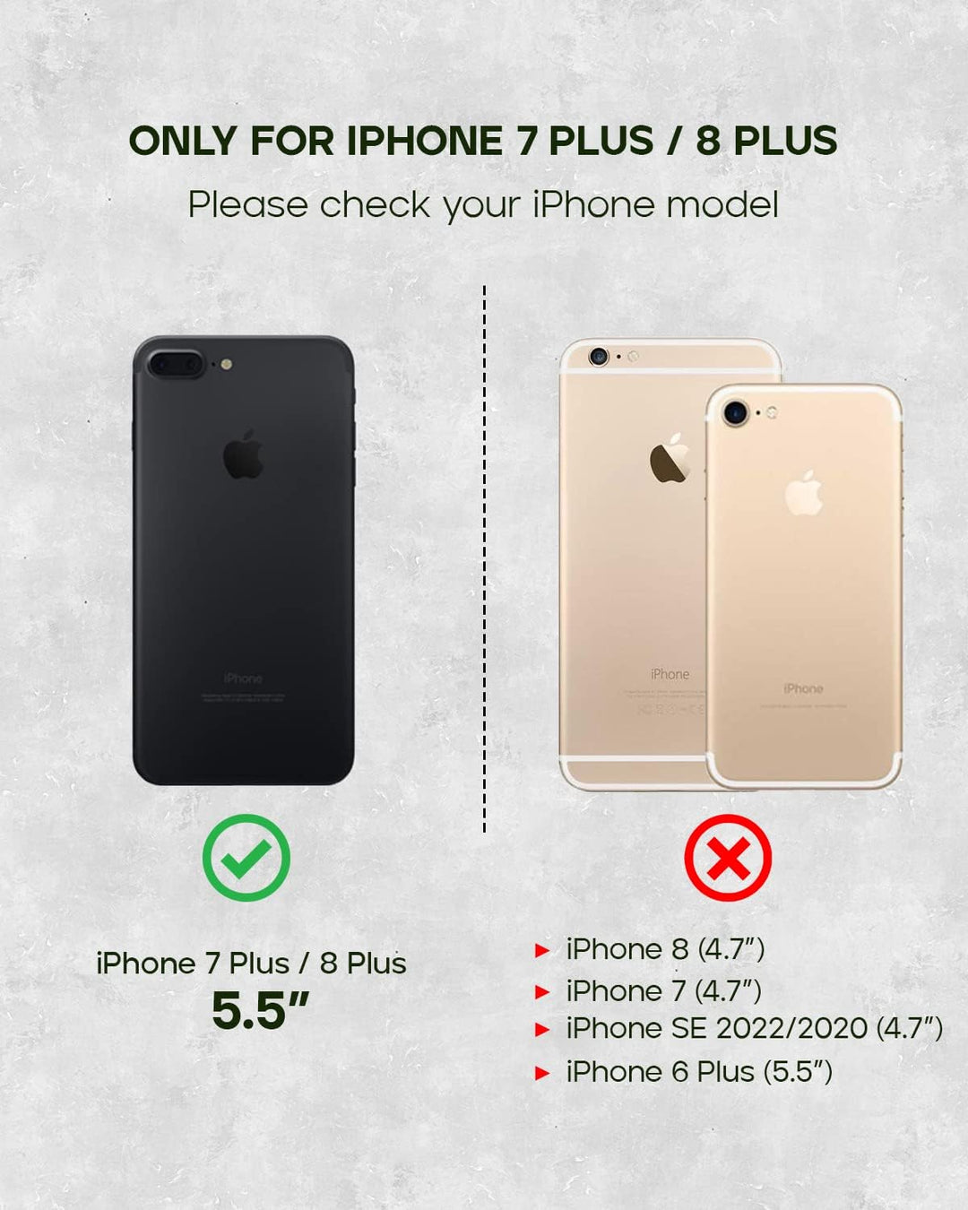 Porter Riley - Lederhülle für iPhone 8 Plus/iPhone 7 Plus. Premium Ultra Dünn Echtleder Cover/Ledert