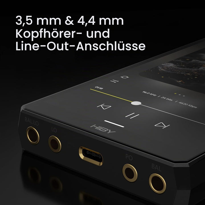 HiBy R6III 2025 DAP-Player, hochauflösender Audio-MP3-Player mit Klasse A & AB Amp/Android 12/Blueto