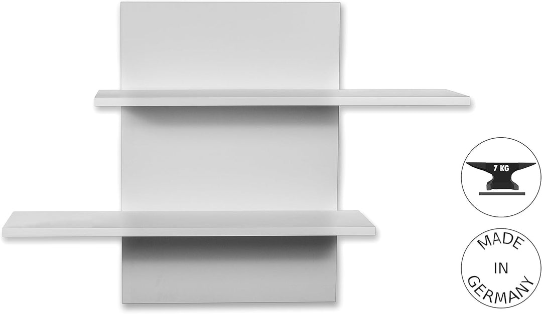 STEMA Seyfried Wandregal Sam in Weiss - 700x500x220 Wandboard, Schweberegal, Hängeregal, Weiss