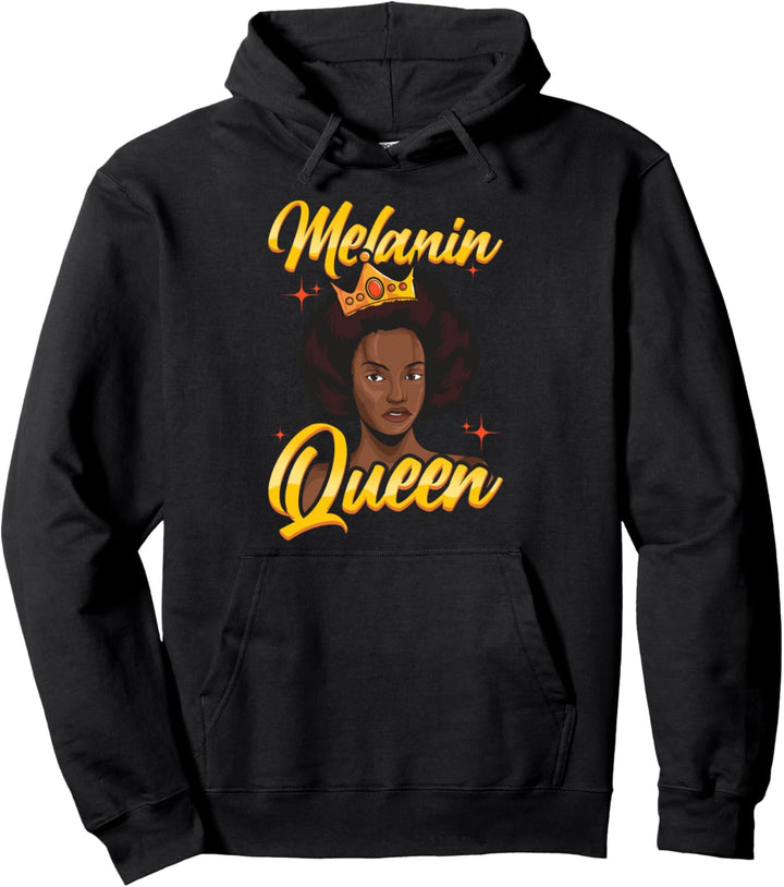 Melanin Queen Beautiful Black Lady African American Girl Pullover Hoodie