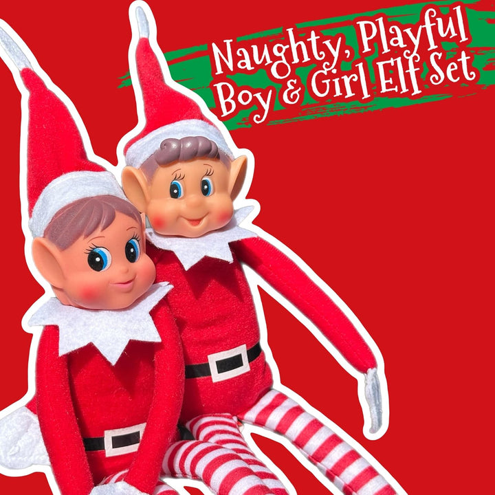 GLOW Wholesale Elfie (Junge) und Elvie (Mädchen) Set lustige und verspielte Elfen verhalten Sich sch